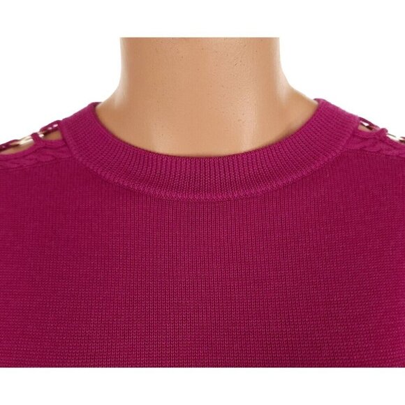 Jonathan Simkhai Merino Wool O-Ring Sweater Size XS Purple - Picture 5 of 9